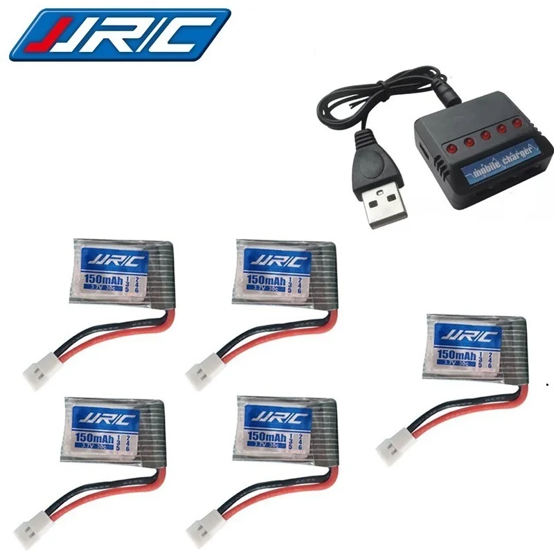 JJRC H8 3 7 V 150mAh оригинальный аккумулятор и 6 в 1 зарядное устройство для H2 H48 H8Mini RC