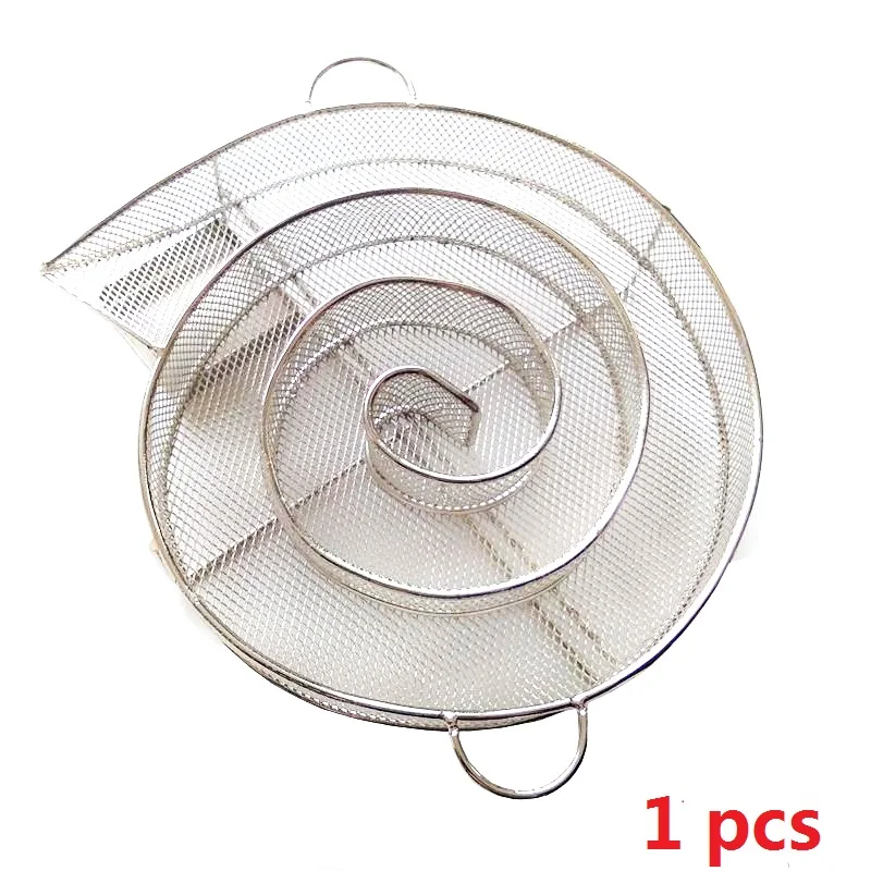 1pc Round Smoker Нержавеющая сталь Холодный генератор дыма с яблочными кусками древесины Аксессуары для барбекю 0,25 кг / 0,5 кг - Цвет: 1pc Round Smoker
