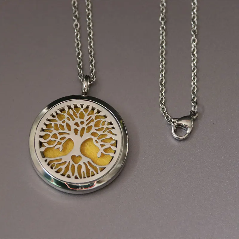 Ожерелье с подвеской Древо жизни из нержавеющей стали лазерной гравировкой 1 шт.