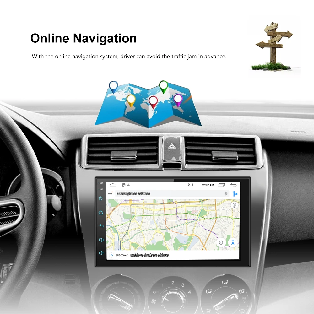 2G + 16G 2din Android 8 0 Восьмиядерный поддержка OBD2/DAB/TPMS/MIC/AM/FM/RDS/DVR/SWC/Mirror link автомобильный