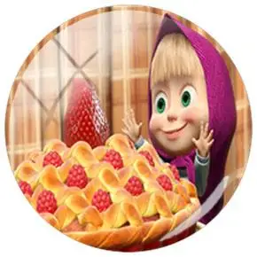 MS73 JWEIJIAO мультфильм аниме Litte девушка и животное большой коричневый Медведь DIY стекло кабошон узор купол демонстрационная плоская задняя часть ювелирных изделий - Цвет: MS73