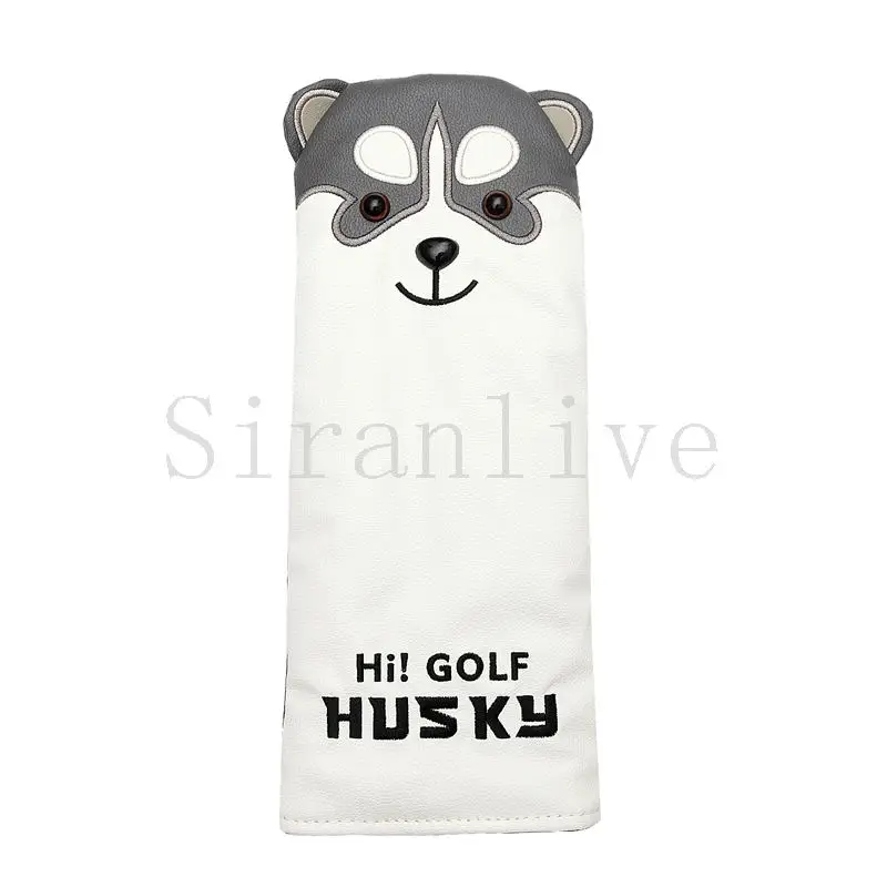 1pcs 3 wood cover Чехол для клюшки для гольфа из искусственной кожи пылезащитный чехол для головы милого хаски - Цвет: 1pcs 3 wood cover