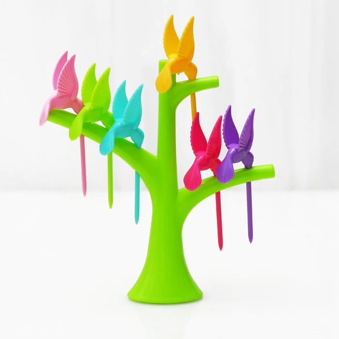 Творческий Дом Кухня Посуда Наборы 6 Шт. Птичка Плоды Вилкой Птицы На Дереве