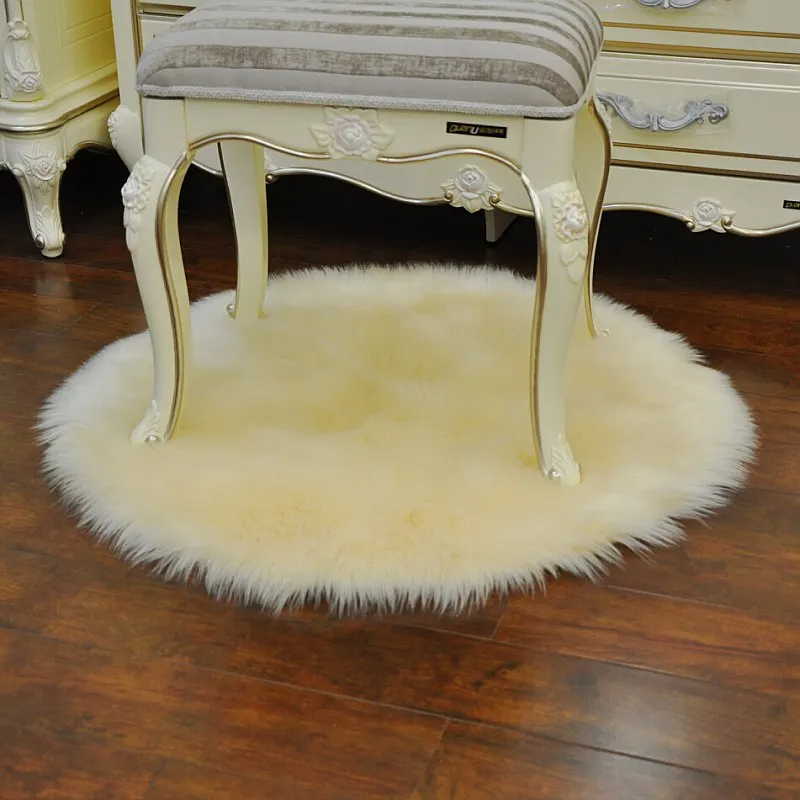 MUZZI 2018 Sheepskin Chair Cover Warm Hairy Carpet Seat Pad Plain Skin Fur Plain Fluffy Area Rugs Washable Bedroom Faux Mat