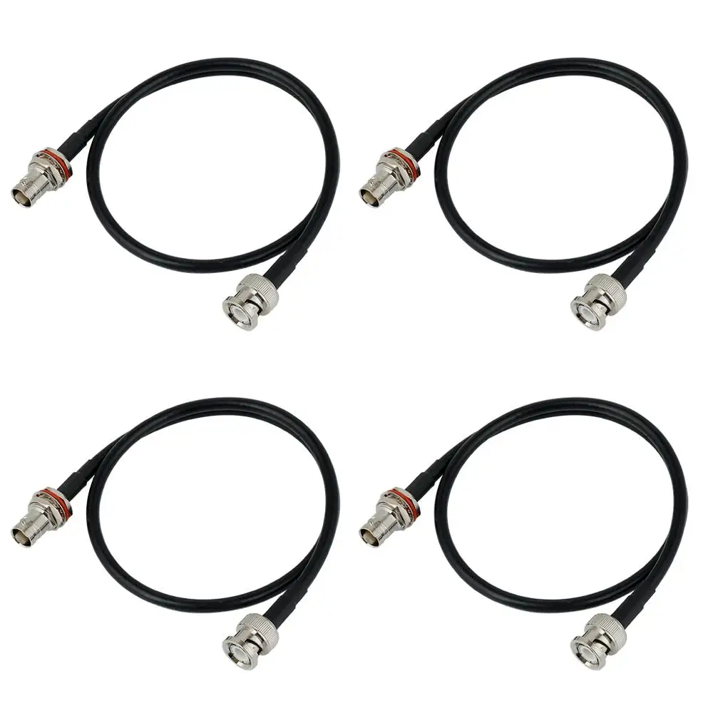 4 Cable Новая пара UHF 1/4 волна BNC антенна для беспроводного микрофона 400-900 МГц - Цвет: 4 Cable