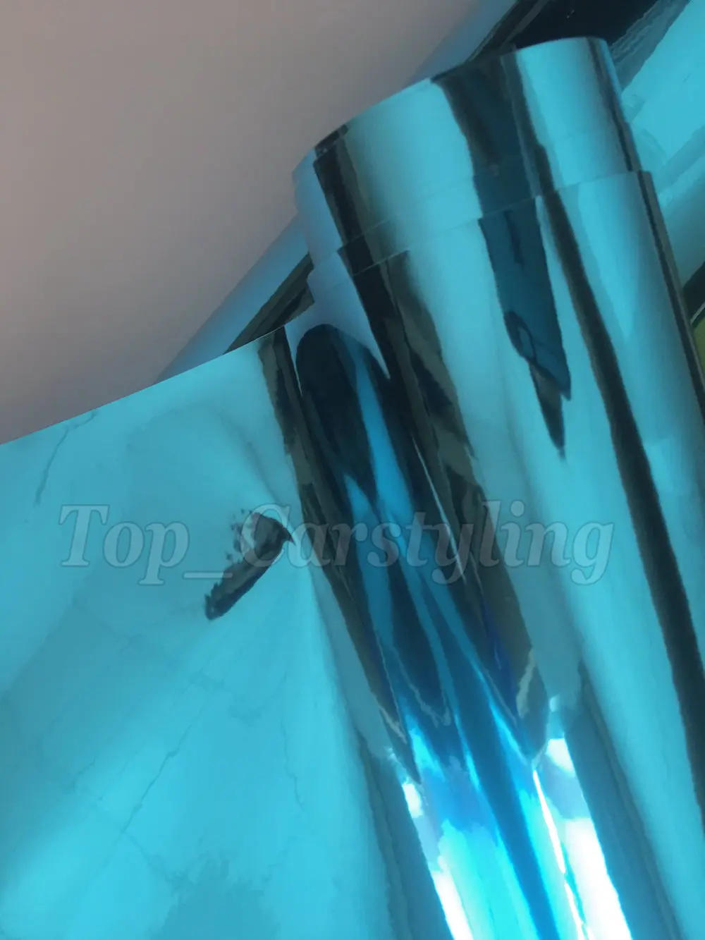 Высококачественная яркая синяя хромированная виниловая оболочка Автомобильная