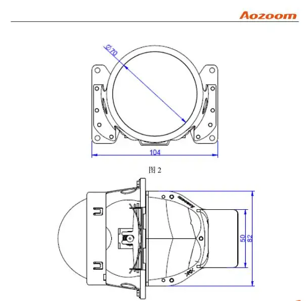 Aozoom обновление супер качество 2 шт 35W 3200LM 5500k 3,0 дюймов светодиодный Би проектор Объектив