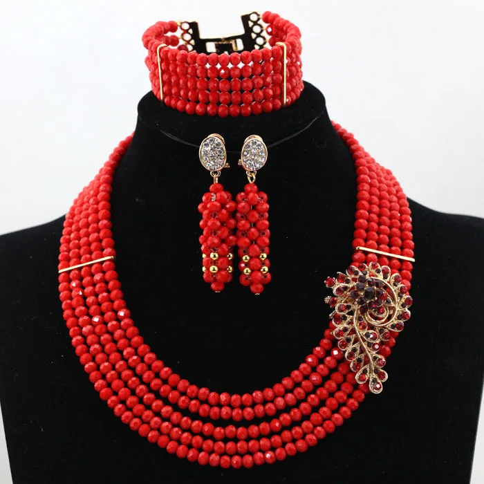 2019 Unique Style 2 Layers Hyacinth Beads Jewelry Set Hot Sale Nigerian Beaded Wedding Handmade Free Ship HN0604 | Украшения и