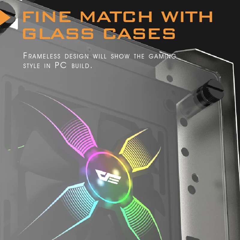 Aigo 120 мм RGB корпусный вентилятор для компьютера ультра бесшумные вентиляторы с