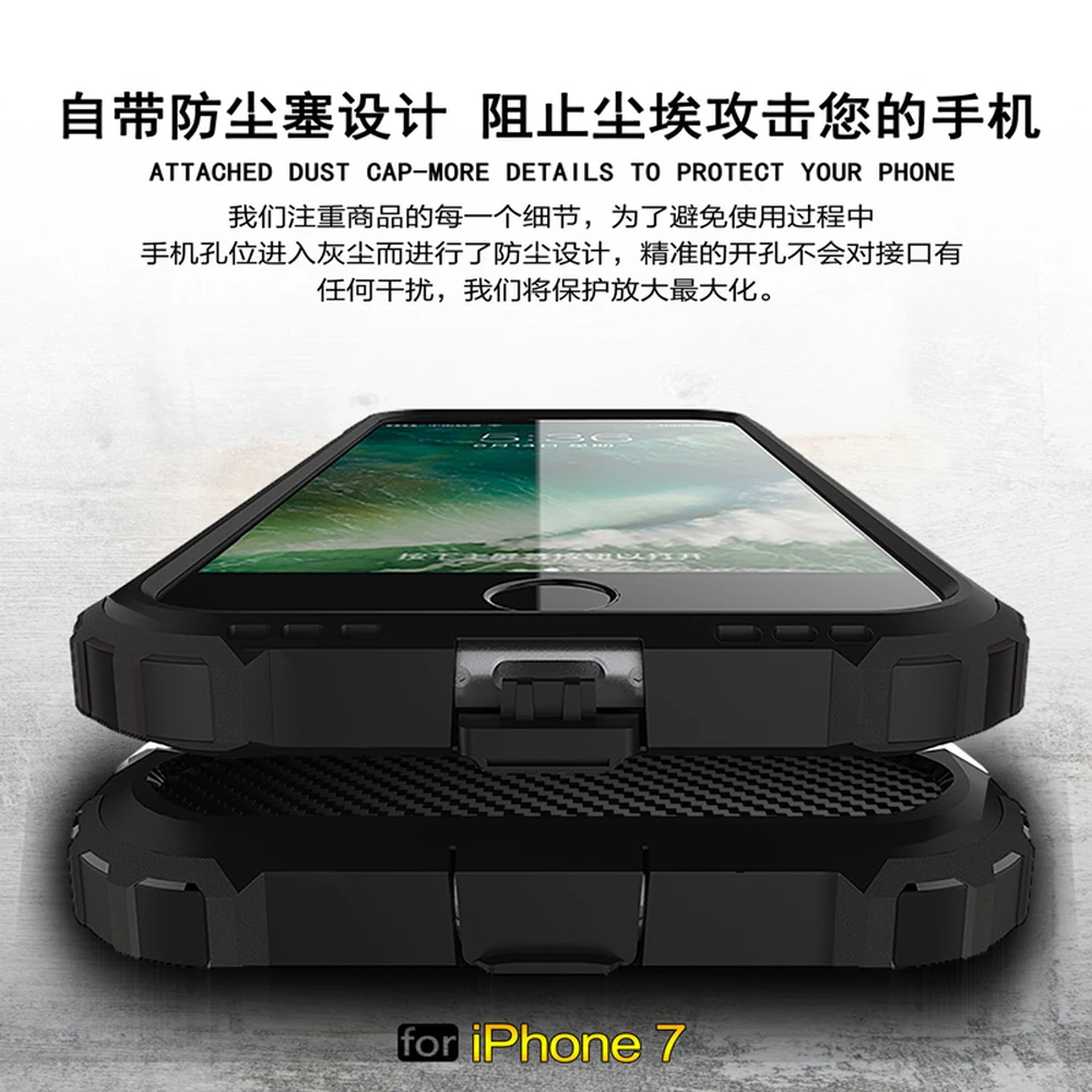 Чехол для телефона Apple iPhone 7 8 Hybrid Shockproof Armor Phone Case iPhone7 Bumper Cover iPhone8 Soft TPU and Hard PC Dual Protector Fundas on.