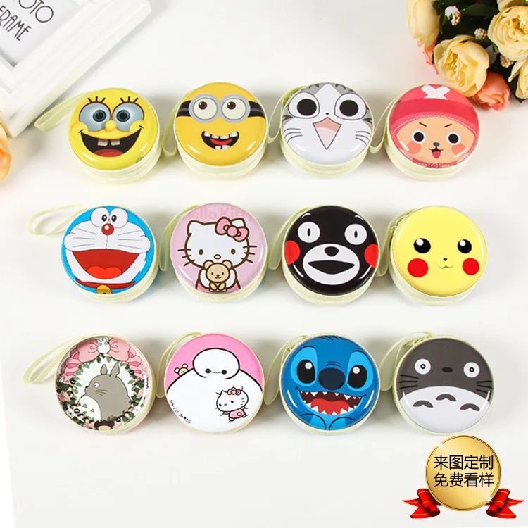 5 шт. сумка для наушников на молнии с мультяшным рисунком кошелек защитных