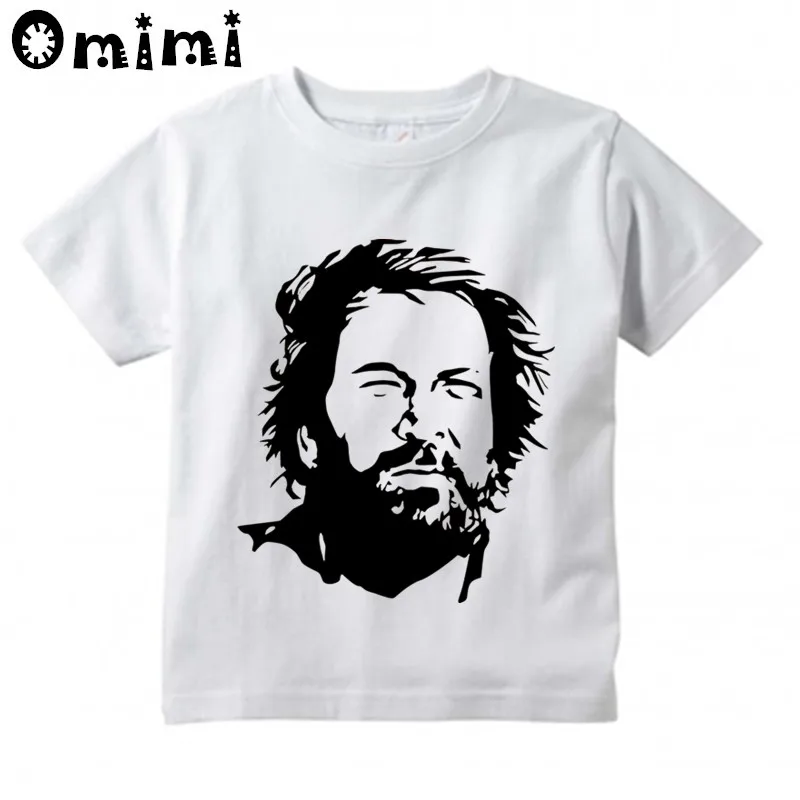 

Children BUD SPENCER Design Tops Boys/Girls Casual T Shirt Kids Cool White T-Shirt