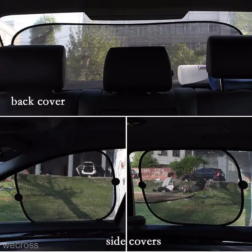 Сетчатые чехлы для солнцезащитных теней 5 шт./компл. на присоске окна автомобиля