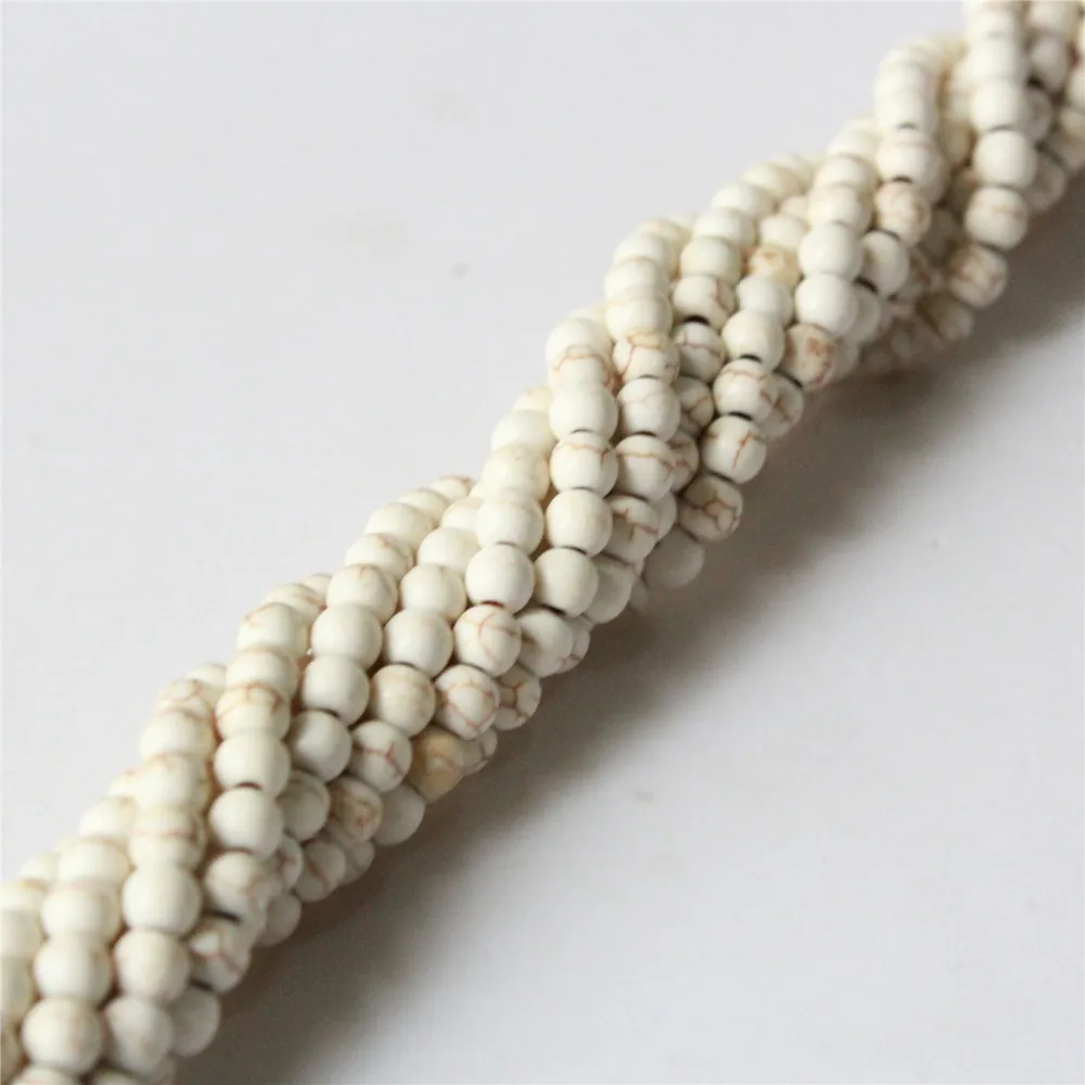 4 мм круглые Iovry Howlite шарики 100 шт ожерелье браслет бисер ювелирных изделий