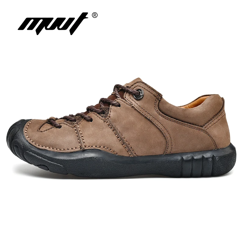 Мужская повседневная обувь из натуральной кожи мягкая нескользящая резиновая на