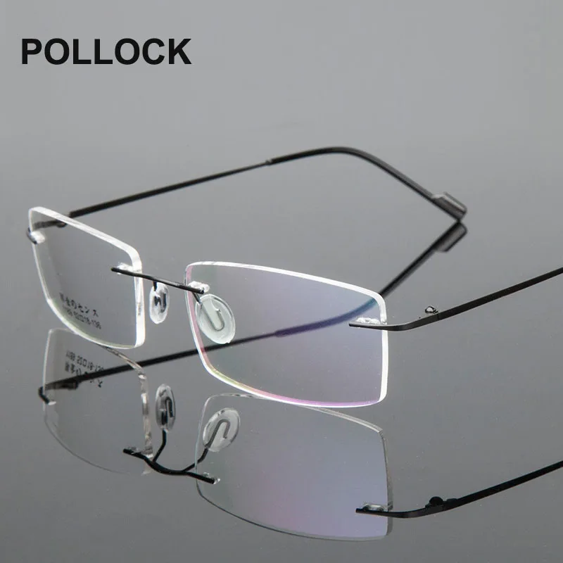 Мужские очки без оправы POLLOCK ультра для очков из сплава мужские Оптические Оправы