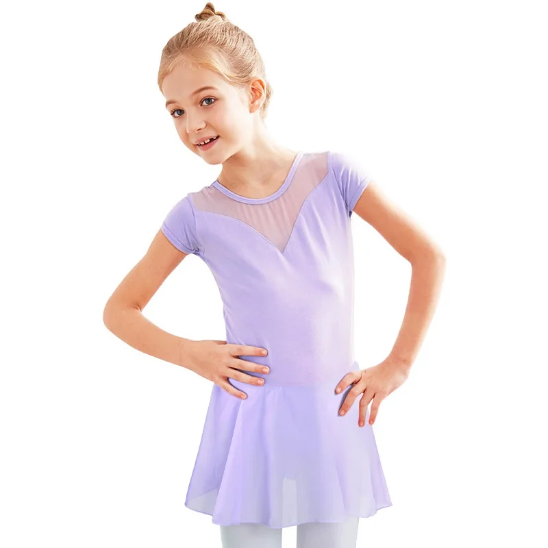 B150 purple BAOHULU/Детская Одежда для танцев; костюм для гимнастики без рукавов для девочек-подростков; детское балетное трико; платье для танцев - Цвет: B150 purple