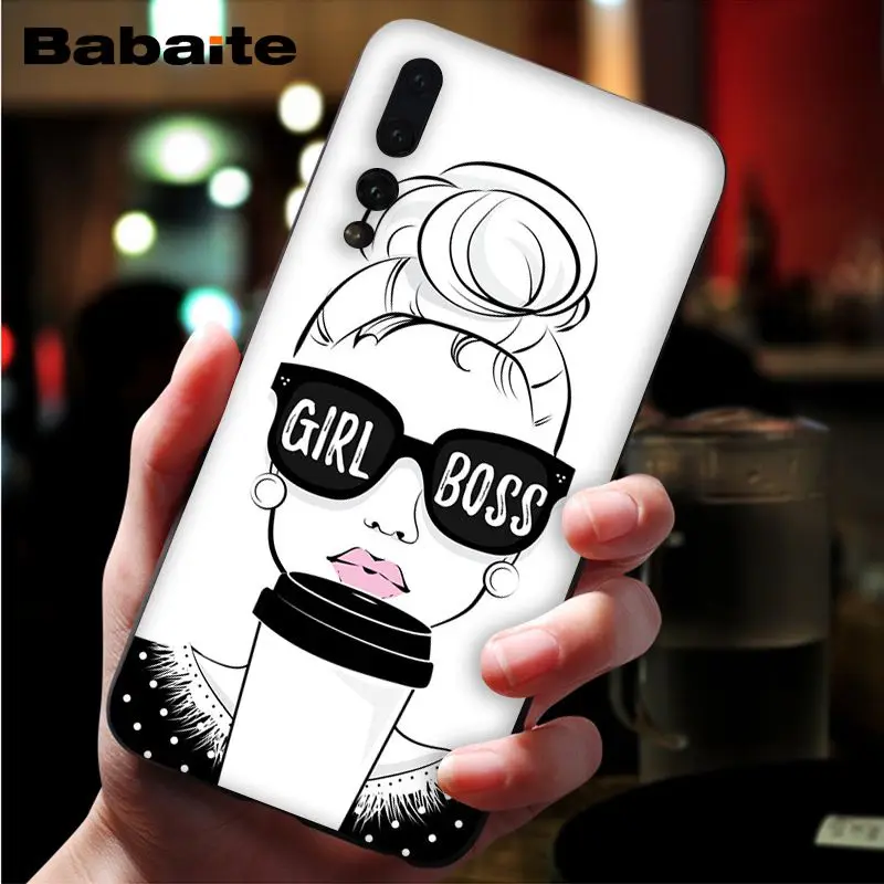Babaite vogue girl boss Новое поступление черный чехол для телефона Huawei Mate10 Lite P20 Pro P9 P10 Plus