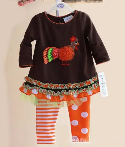 Детские Обувь для девочек на День Благодарения Турции с длинными рукавами топ + в