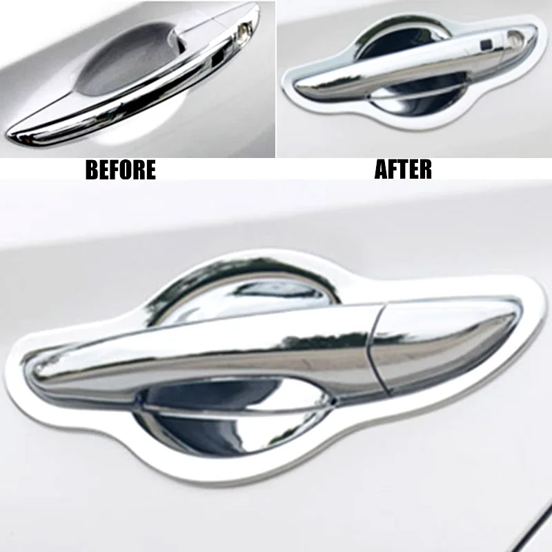 Для hyundai Sonata LF- хромированная наружная дверная ручка Чаша крышка чашки полость протектор отделка вставка формовочная рамка