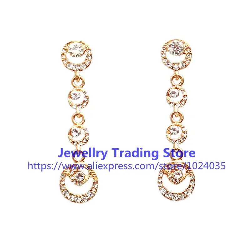 Оптовые женские серьги модного ювелирного изделия с камнями раундовых вырезов из меди нового дизайна с горячими продажами eh17071105