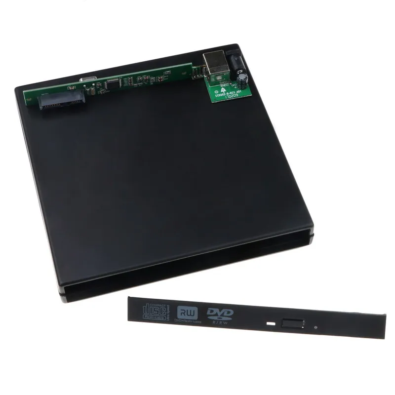 Слот в USB 2 0 12 7 мм SATA интерфейс ноутбук CD/DVD RW рекордер ROM Внешний чехол для