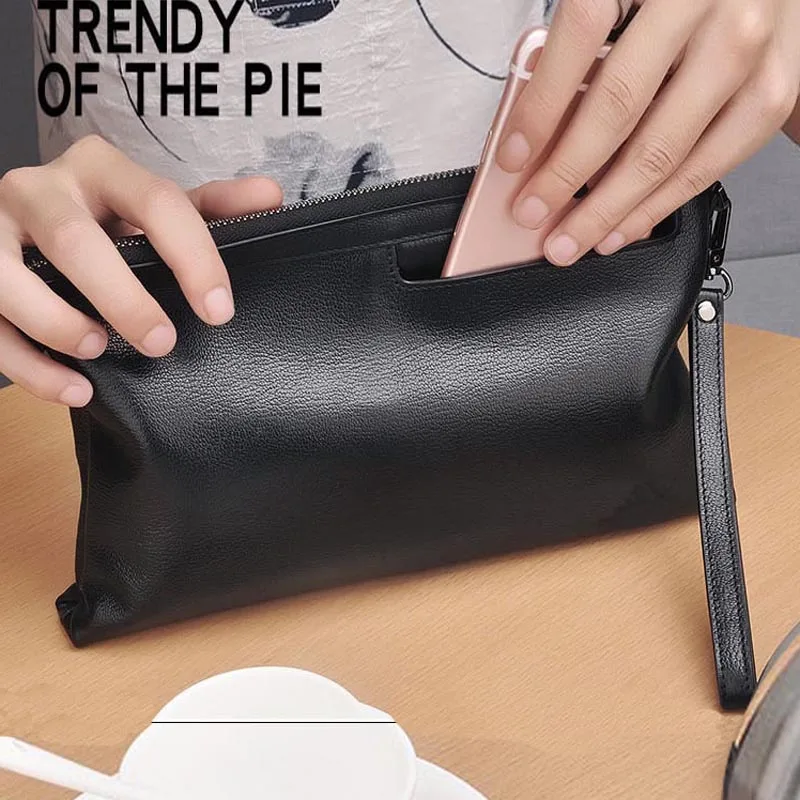 LUENSRO мужские кошельки из натуральной кожи клатчи на каждый день сумки сумочка