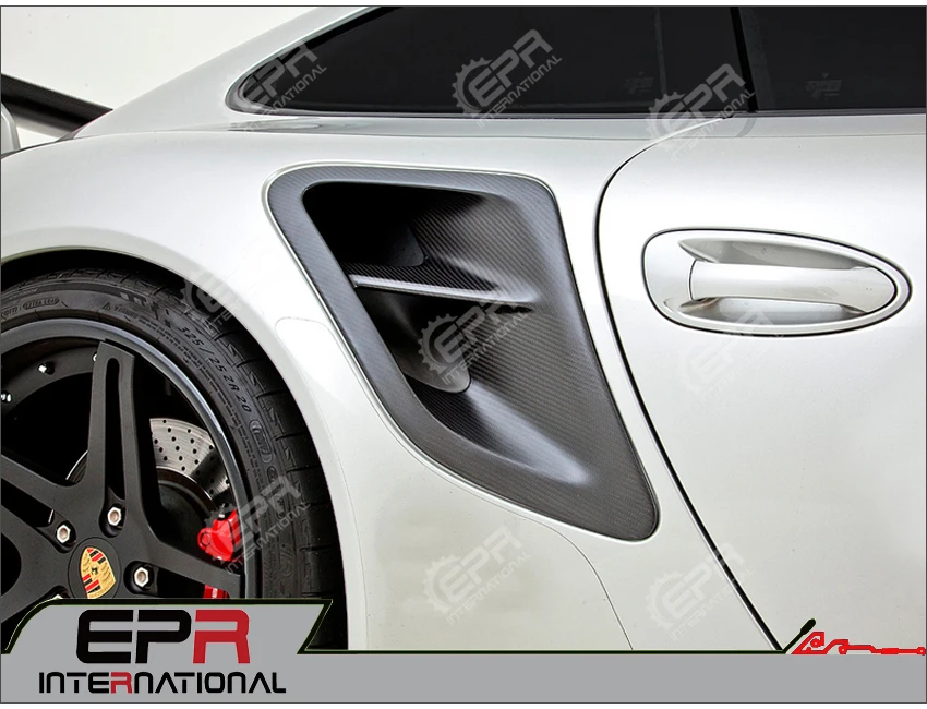 Для Porsche 997 Turbo и GT2 тюнинг углерода волокно сбоку холодного воздуха совок(подходит: 2007 до 2010) стайлинга автомобилей