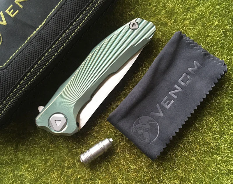 Складной нож Kevin John VENOM S35VN blade TC4 титановые походные охотничьи карманные фруктовые