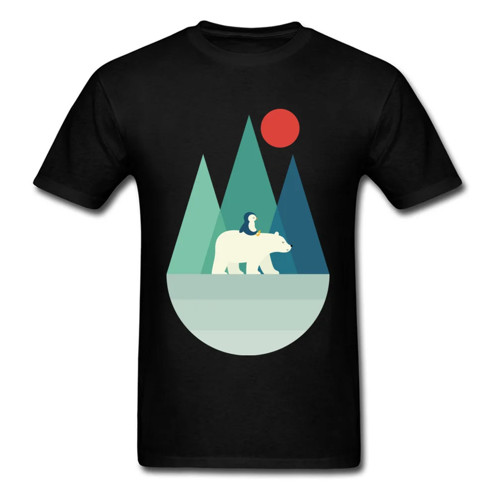 Футболка Polar Bear Penguin In заката для мальчиков футболка высшего качества от