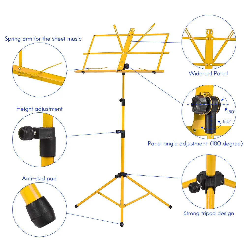 Новое поступление! Легкий металлический складной держатель-подставка для музыки
