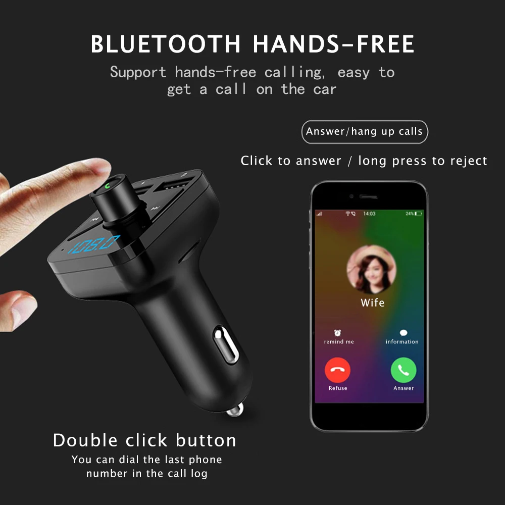 QC3.0 Быстрая зарядка 3.4A двойной Переходник USB для зарядки в машине светодиодный