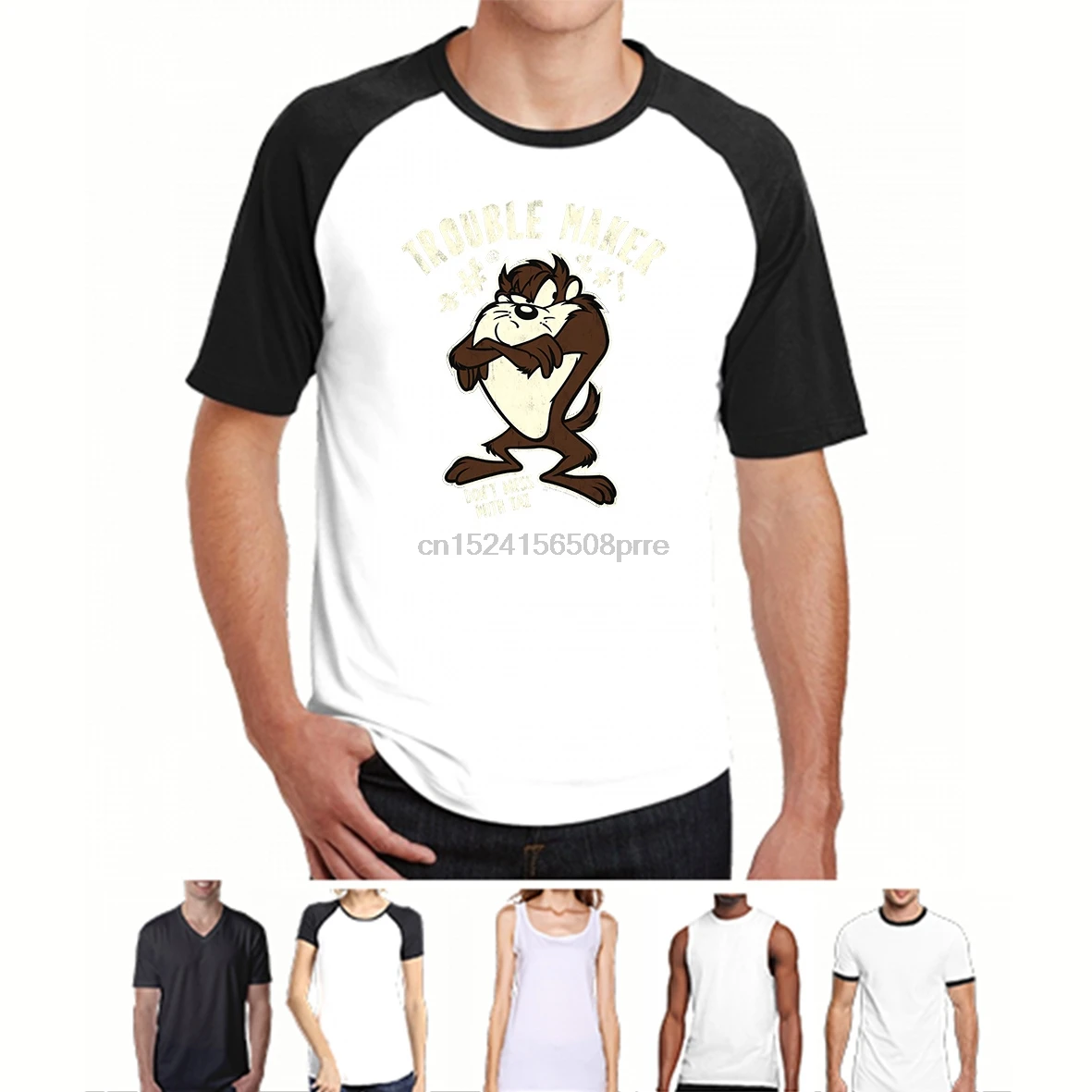 Taz Trouble Maker Art футболка Тасманский Дьявол Looney tung рубашка все размеры летняя
