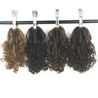 soowee high temperature fiber hairpiece curly claw ponytails synthetic hair little pony tail clip in hair extensions