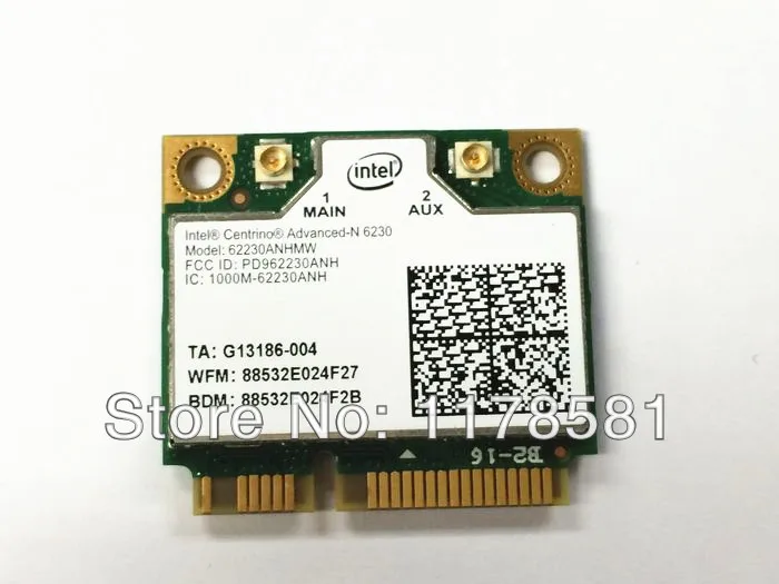 Intel центрино Advanced N 6230 WiFi + Bluetooth 3 0 Беспроводная комбинированная карта 800.11a/n 300
