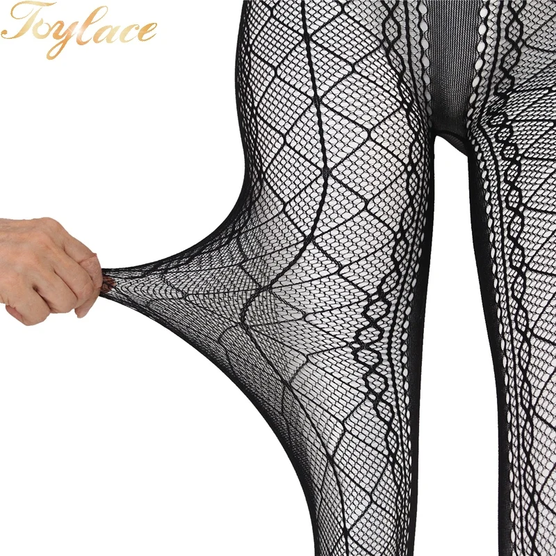 Toylace 8662 Gothic Lace Sexy Women Black Pantyhose Seamless Elegant Ladies Tights | Женская одежда