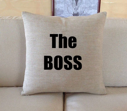 Новинка босс настоящий хозяин Чехлы футболка со смешным буквенным Подушка Чехол