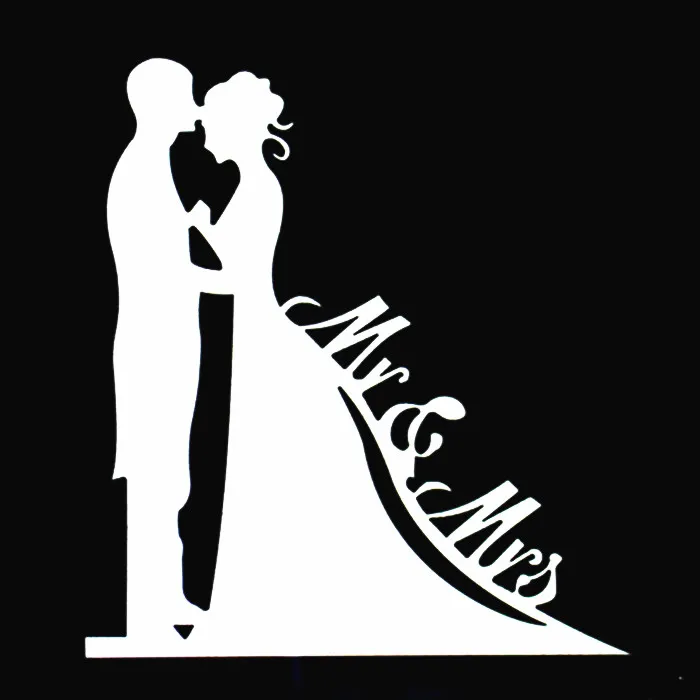 H118 Cake Topper Топпер для торта жениха и невесты свадебные украшения Mr Mrs Топпер для торта Золотой Топпер для кекса вечерние сувениры Топпер для свадебного торта - Color: H118 Cake Topper