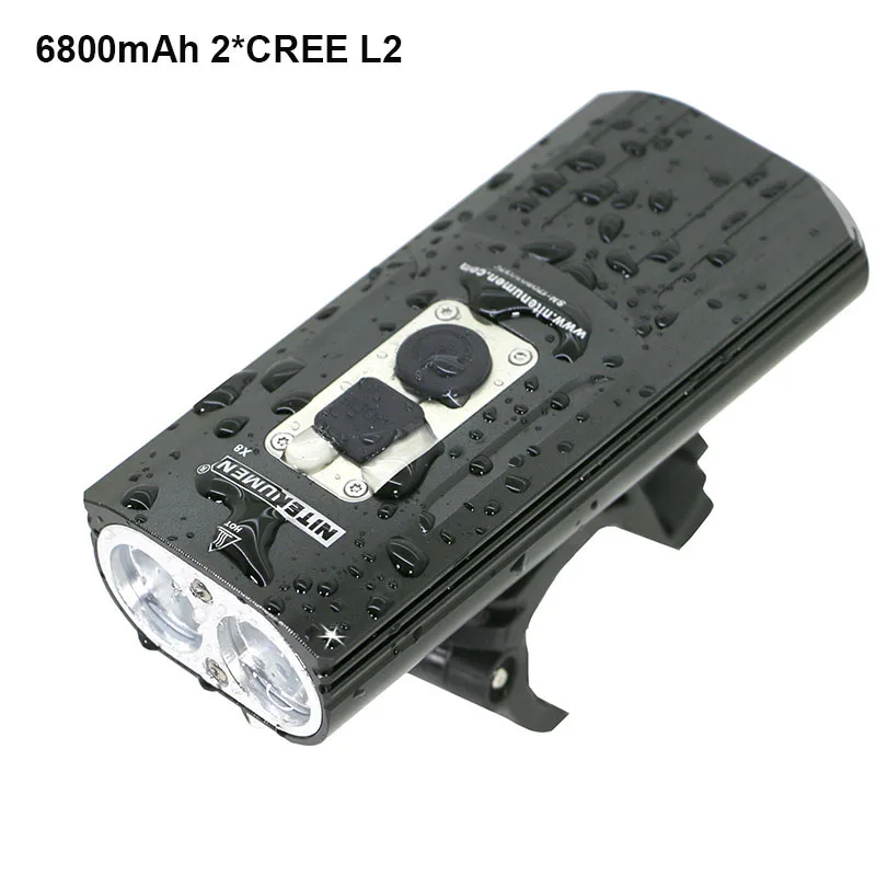 USB велосипедный светильник светодиодный 18650 велосипедная лампа 1800Lm 2x XM-L2 светильник s Передний велосипедный светильник вспышка светильник s лампа встроенный аккумулятор