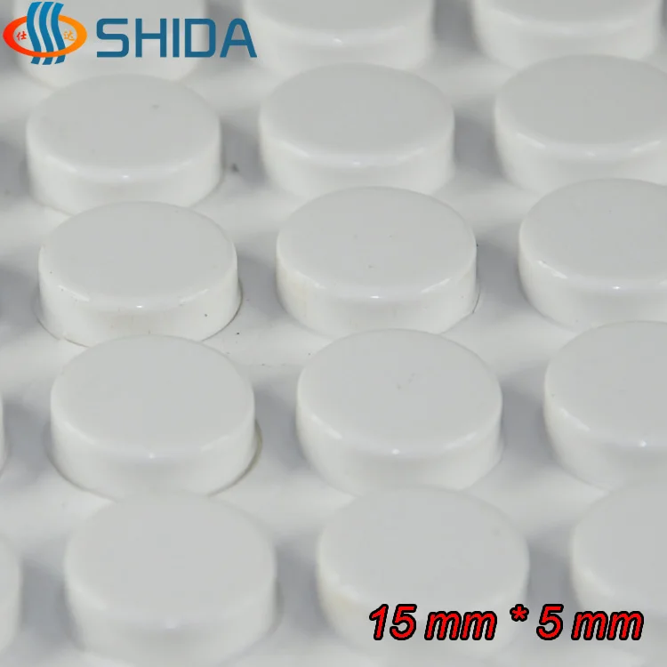 180 PCS 15*5mm Self Adhesive Soft White and Black Anti Slip Flat Bumpers Silicone Rubber Feet Pads Sticky Silica Shock Absorber |