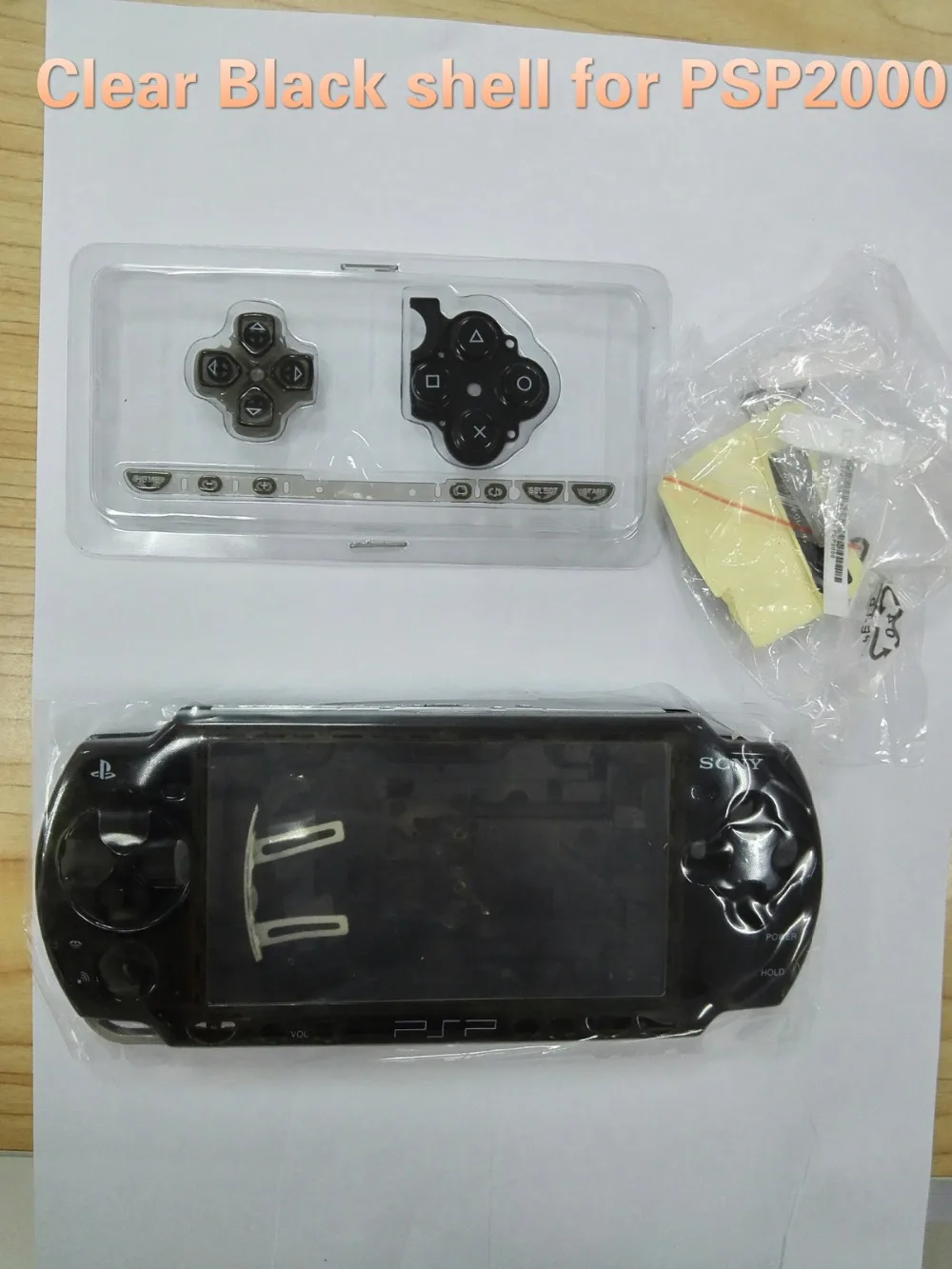 Прозрачный черный чехол для портативной игровой консоли PSP 2000 Сменный Чехол с