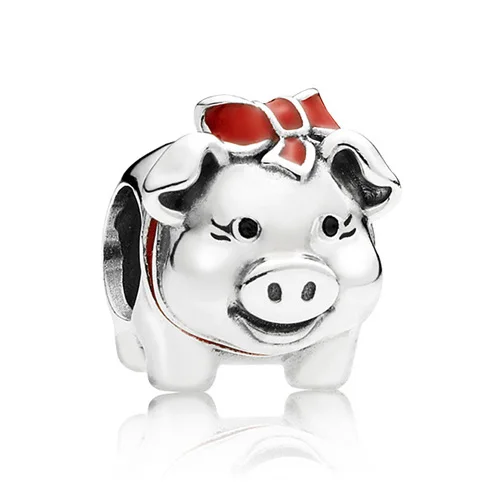 European Charms Beads Enamel Crown Tree Dolphin Bear Mickey Hearts Crystal Fit Brand Bangles for Women Handmade | Украшения и