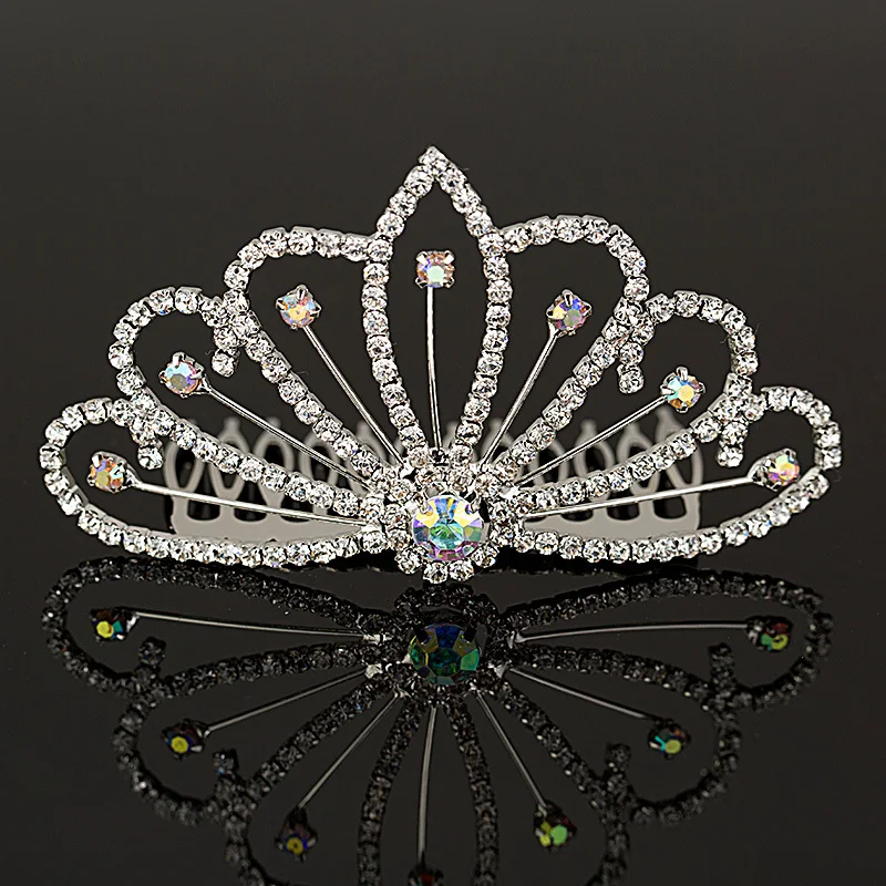 YFJEWE Модный женский кристалл элегантный серебристый цвет Свадебный гребень для