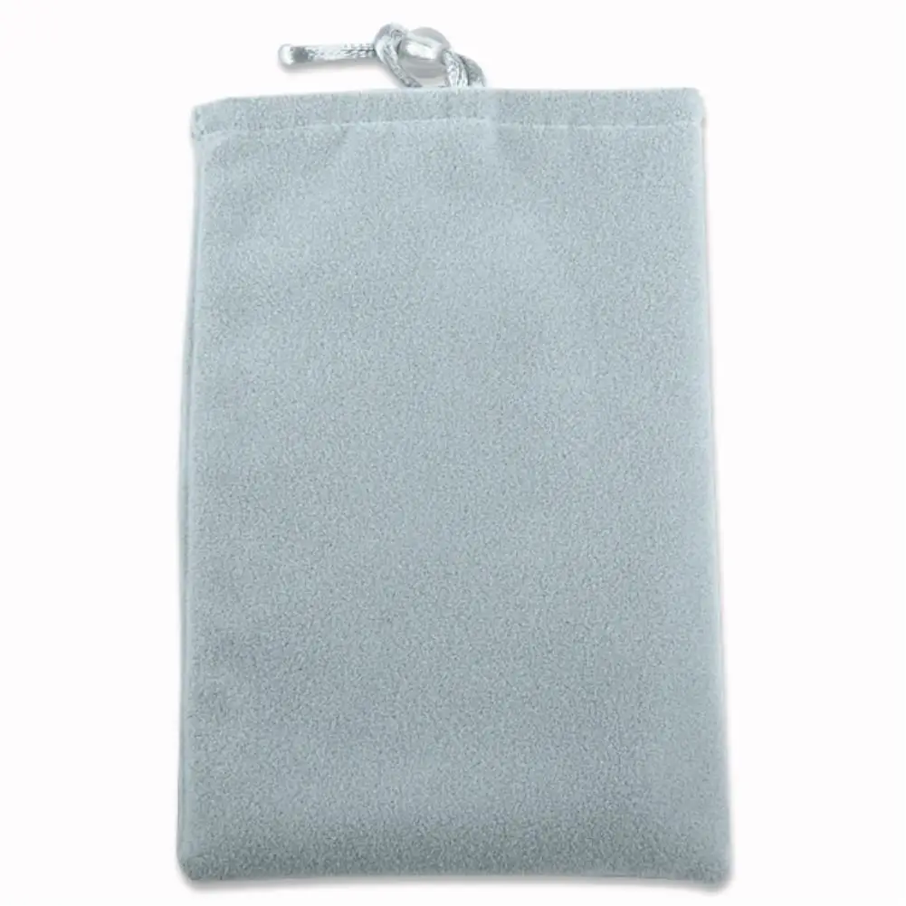 White Portable Soft Velvet Cloth Drawstring Pouch For 4.5" Phone /Power Bank Velvet Packaging Bags& Gift bags For PDA Gadgets Objects - Цвет: White