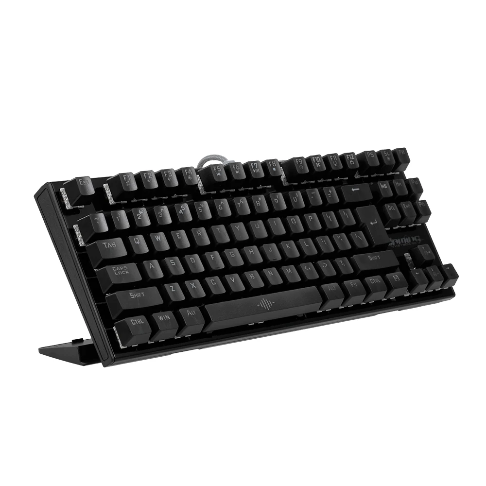 Backlit Mechanical Keyboard Gaming Keyboard Blue Switch 87 Keys Ergonomic Keyboard Suspended Keys with Hand Wrist
