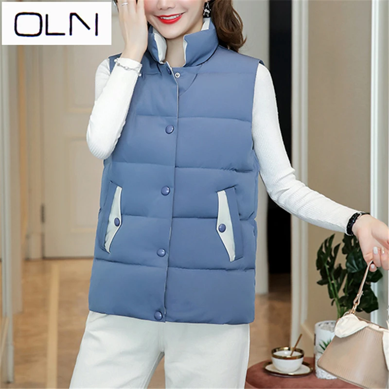 OLN жилет Корейский Осенний новый легкий пуховик женский корейский вариант