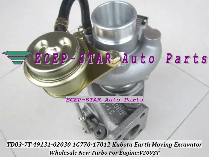 

Free Ship TD03 49131-02030 49131-02080 49131-02020 1G770-17012 Turbo Turbocharger For Kubota Earth Moving Excavator V2003T F2503