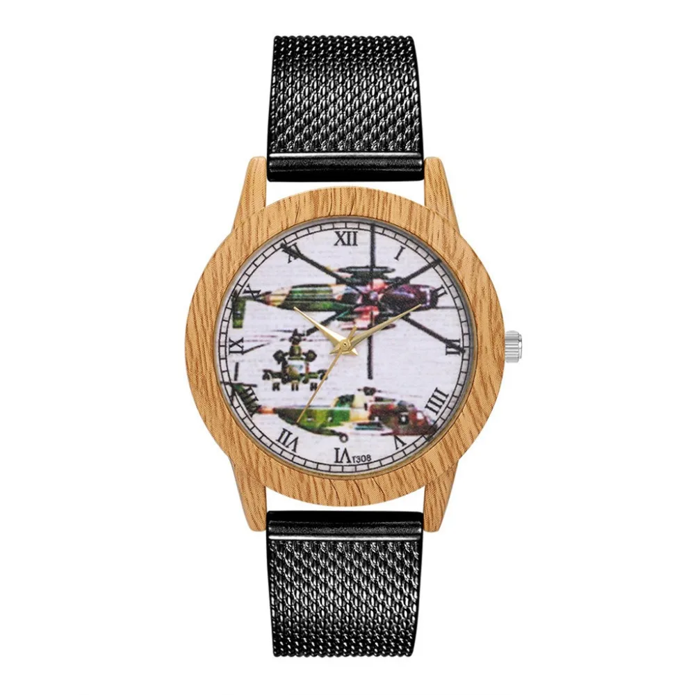 Женские часы с деревянным лицевым покрытием модные для отдыха женские наручные