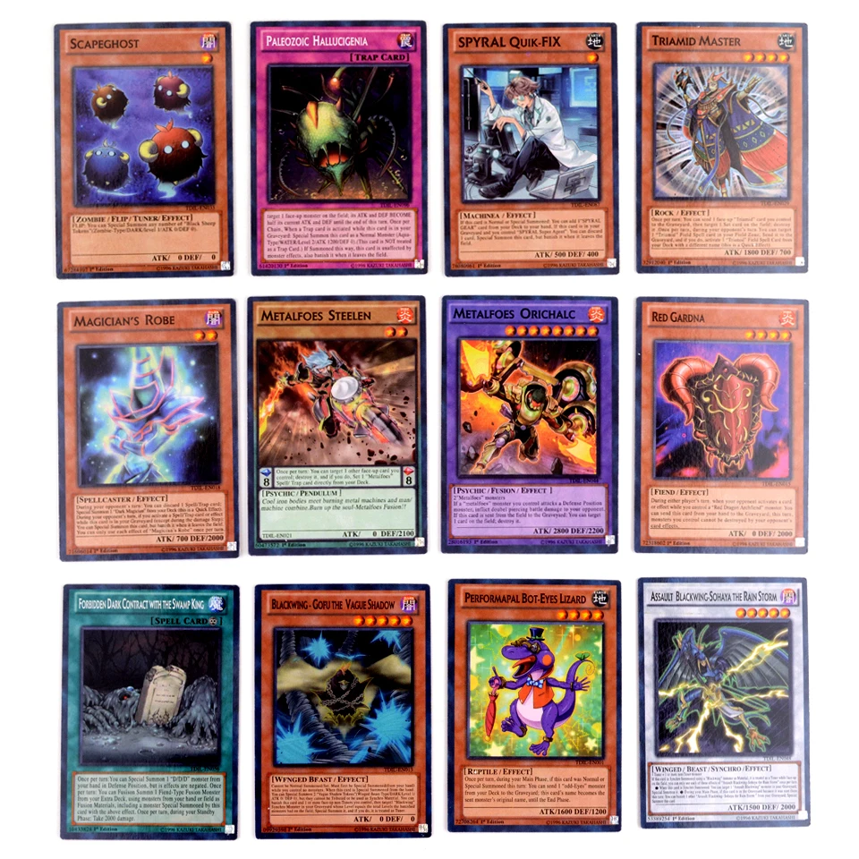 40 шт./компл. английский Yugioh карты с тонкой металлической коробке коллекция Yu-Gi-Oh