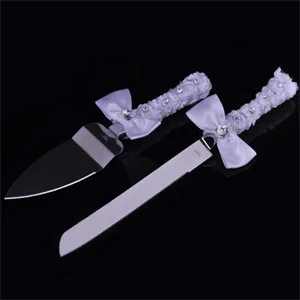 1 pair cake knife 1 пара свадебный подарок для душа свадебный кружевной Набор бокалов для шампанского для тостов кружевная Свадебная чашка для вина+ кружевной нож для торта - Цвет: 1 pair cake knife